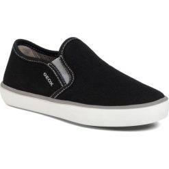 Tenisówki GEOX - J Kilwi B. A J94A7A 01011 C0017 S Black/Grey. Czarne trampki chłopięce Geox, bez wzorów, z materiału, bez zapięcia. W wyprzedaży za 169,00 zł.