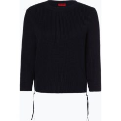 HUGO - Sweter damski – Sitinara, niebieski. Niebieskie swetry damskie HUGO, l, bez wzorów, z dzianiny, bez rękawów, bez kaptura. Za 379,95 zł.