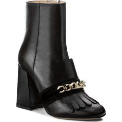 Botki LIU JO - Stivaletto Catena Tc S67115 P0123 Nero 22222. Czarne botki damskie na obcasie Liu Jo, z materiału. W wyprzedaży za 629,00 zł.