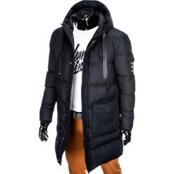 KURTKA MĘSKA ZIMOWA PIKOWANA C381 - CZARNA. Czarne kurtki męskie marki Ombre Clothing, na zimę, m, z poliesteru. Za 129,00 zł.