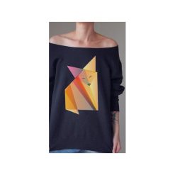 Lis origami czarny oversize z. Czarne bluzy damskie One mug a day, s, z nadrukiem, z bawełny, bez rękawów, bez kaptura. Za 149,00 zł.