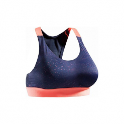 Stanik fitness kardio 500. Czerwone biustonosze sportowe DOMYOS, z elastanu. Za 49,99 zł.