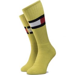 Skarpety Wysokie Unisex TOMMY HILFIGER - 481985001 Lime 019. Żółte skarpetki damskie TOMMY HILFIGER, bez wzorów, z elastanu. Za 39,00 zł.