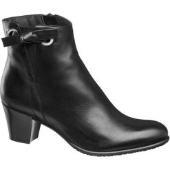Botki damskie 5th Avenue czarne. Czarne botki damskie na obcasie marki 5th Avenue, z materiału, na zamek. Za 239,90 zł.