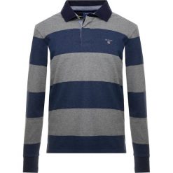 GANT THE ORIGINAL BARSTRIPE HEAVY RUGGER Koszulka polo dark grey melange. Szare koszulki męskie GANT, m, bez wzorów, z bawełny, polo, z długim rękawem, długie. Za 419,00 zł.