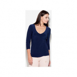 Bluzka K080 Granat. Niebieskie bluzki damskie KATRUS, l. Za 79,00 zł.