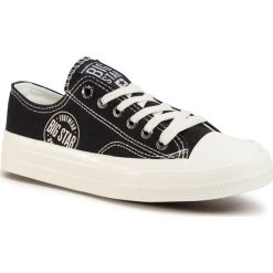 Trampki BIG STAR - FF274131 Black. Czarne półbuty damskie BIG STAR, bez wzorów, z gumy, bez zapięcia. W wyprzedaży za 99,00 zł.