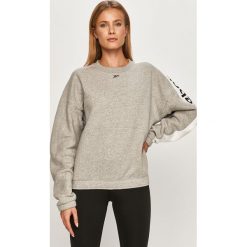 Reebok - Bluza. Szare bluzy damskie Reebok, s, z nadrukiem, z elastanu, bez rękawów, bez kaptura. Za 199,90 zł.