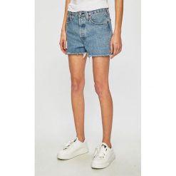 Levi's - Szorty. Niebieskie szorty damskie Levi's®, s, bez wzorów, z bawełny, casualowe, z podwyższonym stanem. W wyprzedaży za 169,90 zł.