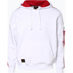 Alpha Industries - Męska bluza nierozpinana, czarny. Czarne bluzy męskie Alpha Industries, m, bez wzorów, z kapturem, bez rękawów, z kapturem. Za 349,95 zł.