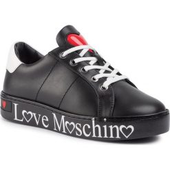 Sneakersy LOVE MOSCHINO - JA15033G1AIF100A Nero/Bianco. Czarne półbuty damskie Love Moschino, ze skóry ekologicznej. Za 799,00 zł.