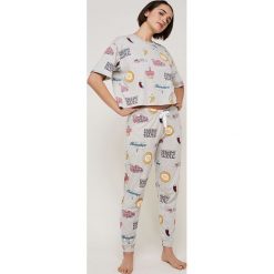 Undiz - T-shirt piżamowy Aopiz. Szare piżamy damskie Undiz, s, bez wzorów, z bawełny, bez rękawów. Za 59,90 zł.