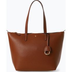 LAUREN RALPH LAUREN - Damska torba shopper, beżowy. Brązowe torby damskie na zakupy Lauren Ralph Lauren, bez wzorów, ze skóry, klasyczne, bez dodatków. Za 649,95 zł.