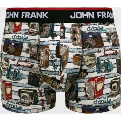 John Frank - Bokserki. Niebieskie bokserki męskie John Frank, bez wzorów, z elastanu. W wyprzedaży za 29,90 zł.