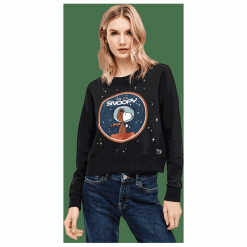 S.Oliver bluza damska 14.911.41.2851 S czarna. Czarne bluzy damskie S.Oliver, s, z nadrukiem, z bawełny, bez rękawów, bez kaptura. Za 259,00 zł.