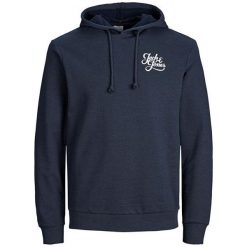 Jack&Jones Jorgalions Sweat Hood Sweat Total Eclipse (Rozmiar S). Czarne bluzy męskie marki Jack&Jones, s. W wyprzedaży za 90,00 zł.