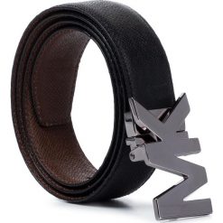 Pasek Męski MICHAEL MICHAEL KORS - Belts 39F8LBLY3L Blk/Mocha. Czarne paski męskie MICHAEL Michael Kors, w paski, ze skóry. Za 339,00 zł.