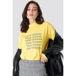 Bluzy damskie: NA-KD Trend Bluza That Woman – Yellow