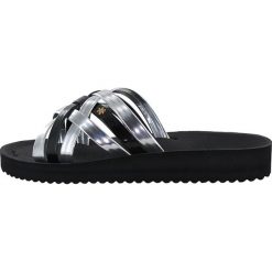 Chodaki damskie: Klapki "Heaven Metallic" w kolorze czarno-srebrnym