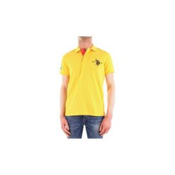 Koszulki polo z krótkim rękawem U.S Polo Assn. U.S. POLO ASSN. 51267-50336. Żółte koszulki męskie U.S. Polo Assn., s, bez wzorów, z krótkim rękawem. Za 233,34 zł.