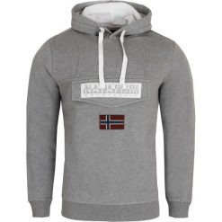 Bluza Napapijri. Szare bluzy męskie xl, bez wzorów, z jeansu, z włoskim kołnierzykiem, bez rękawów, bez kaptura. Za 429,00 zł.