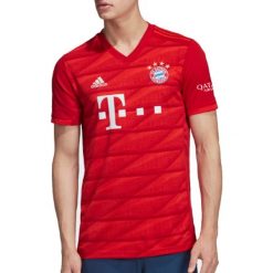 Adidas FC Bayern Home Jsy DW7410. Czerwone t-shirty męskie Adidas, l, bez wzorów, z poliesteru, bez kołnierzyka. W wyprzedaży za 249,99 zł.