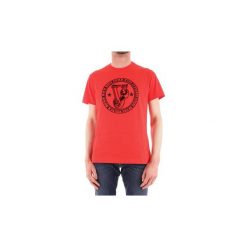 T-shirty z krótkim rękawem Versace Jeans B3GTB72E36609. Czerwone t-shirty męskie Versace Jeans, s, bez wzorów, z jeansu, bez kołnierzyka, krótkie. Za 455,28 zł.