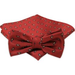 Modna Mucha Męska - Alties - Kolor Miedziany, Drobny Wzór Paisley MUALTS0282. Pomarańczowe muszki męskie Alties, na imprezę, w paski, eleganckie. Za 40,00 zł.