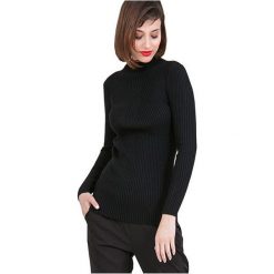 Doca Damski Sweter 38077 (Rozmiar L). Czarne swetry klasyczne damskie marki Doca, l. W wyprzedaży za 141,00 zł.