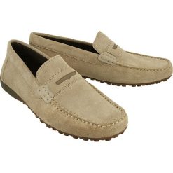 GEOX U8207A SNAKE MOC A 00022 C6029 taupe, półbuty mokasyny męskie. Mokasyny męskie Geox, bez wzorów, ze skóry, bez zapięcia. Za 439,90 zł.