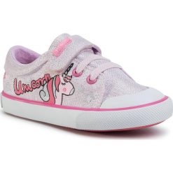 Trampki GARVALIN - 202802 S A-Blanco. Różowe trampki dziewczęce Garvalin, bez wzorów, z gumy, na rzepy. Za 129,00 zł.