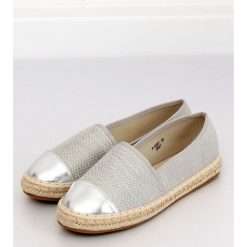 Espadryle płócienne szare REVY. Szare espadryle damskie FunKee.pl, bez wzorów, z tkaniny, bez obcasa. Za 64,99 zł.