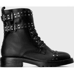 Kazar Studio - Workery skórzane. Czarne workery damskie ze skóry. W wyprzedaży za 399,90 zł.