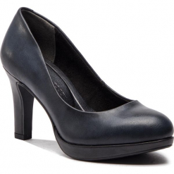 Półbuty MARCO TOZZI - 2-22421-21 Black Nappa 022. Czarne creepersy damskie Marco Tozzi, z materiału, eleganckie, na obcasie. Za 169,90 zł.