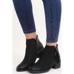 Czarne Matowe Botki On Your Mind. Czarne botki damskie Born2be, ze skóry, bez obcasa, na obcasie, na zamek. Za 159,99 zł.