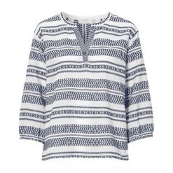 Cream Bluzka Vermunda złamana biel granatowy female biały/niebieski 36. Niebieskie bluzki damskie Cream, bez wzorów, z bawełny, z dekoltem w serek, bez rękawów. Za 399,00 zł.