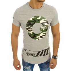 T-shirty męskie z nadrukiem: T-shirt męski z nadrukiem szary (rx2144)