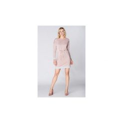 Sukienki krótkie Mosali Sukienka M068 Beż. Czarne sukienki mini marki Mosali, m, z materiału, biznesowe. Za 508,00 zł.