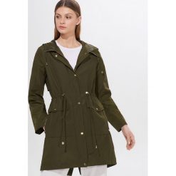 Lekka parka z kapturem - Khaki. Brązowe parki damskie Mohito. Za 249,99 zł.