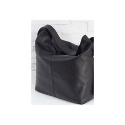 Skórzana Shopper boho black classic. Czarne torby damskie na zakupy marki Fabiola, ze skóry, duże. Za 281,00 zł.