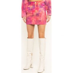Spódnica jeansowa MSGM 2841MDD51T 207239. Różowe spódniczki damskie MSGM, bez wzorów, z bawełny. W wyprzedaży za 909,00 zł.