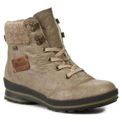 Buty zimowe damskie: Trekkingi RIEKER – Z2430-64 Beige Combination