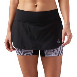 Szorty damskie: spodenki-spódniczka do biegania damskie REEBOK RUNNING 2-IN-1 TRACK SKORT / CE4540