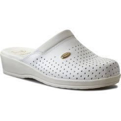 Klapki SCHOLL - Clog Back Guard F20175 1065 410 White. Białe klapki męskie marki Scholl, ze skóry. W wyprzedaży za 239,00 zł.