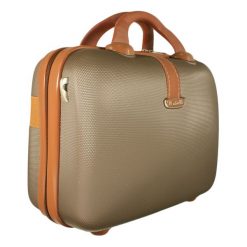DIELLE 255/B marrone, kuferek damski. Kosmetyczki damskie Dielle, w paski, z gumy. Za 169,90 zł.