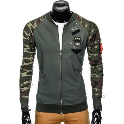Bluzy męskie: BLUZA MĘSKA ROZPINANA B799 - KHAKI