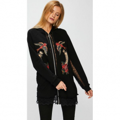 Pinko - Bluza. Szare bluzy rozpinane damskie Pinko, s, z nadrukiem, z bawełny, z kapturem. Za 1199,00 zł.
