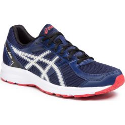 Buty ASICS - Jolt T7K3N Deep Ocean/Silver 400. Niebieskie buty sportowe męskie Asics, ze skóry ekologicznej, bez zapięcia, do biegania. W wyprzedaży za 139,00 zł.