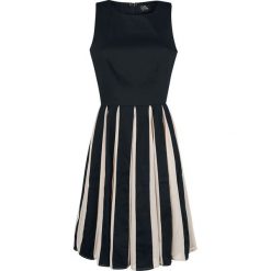 Dolly and Dotty Judith Chiffon Retro Pleated Dress Sukienka czarny/beżowy. Brązowe sukienki na komunię marki Dolly and Dotty, xl, w ażurowe wzory, retro, z dekoltem na plecach. Za 199,90 zł.