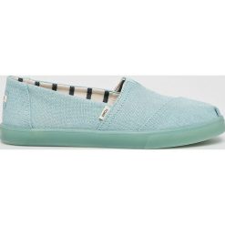Toms - Espadryle Classic. Niebieskie espadryle damskie marki Toms, bez wzorów, z materiału, bez obcasa. Za 259,90 zł.